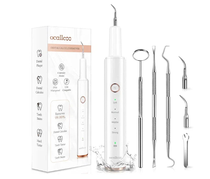 Ocallcoo Plaque Remover for Teeth Electric Tooth Cleaner Tartar Remover New.