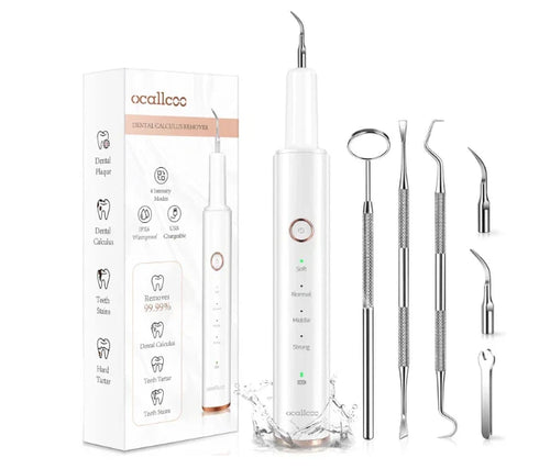 Ocallcoo Plaque Remover for Teeth Electric Tooth Cleaner Tartar Remover New.